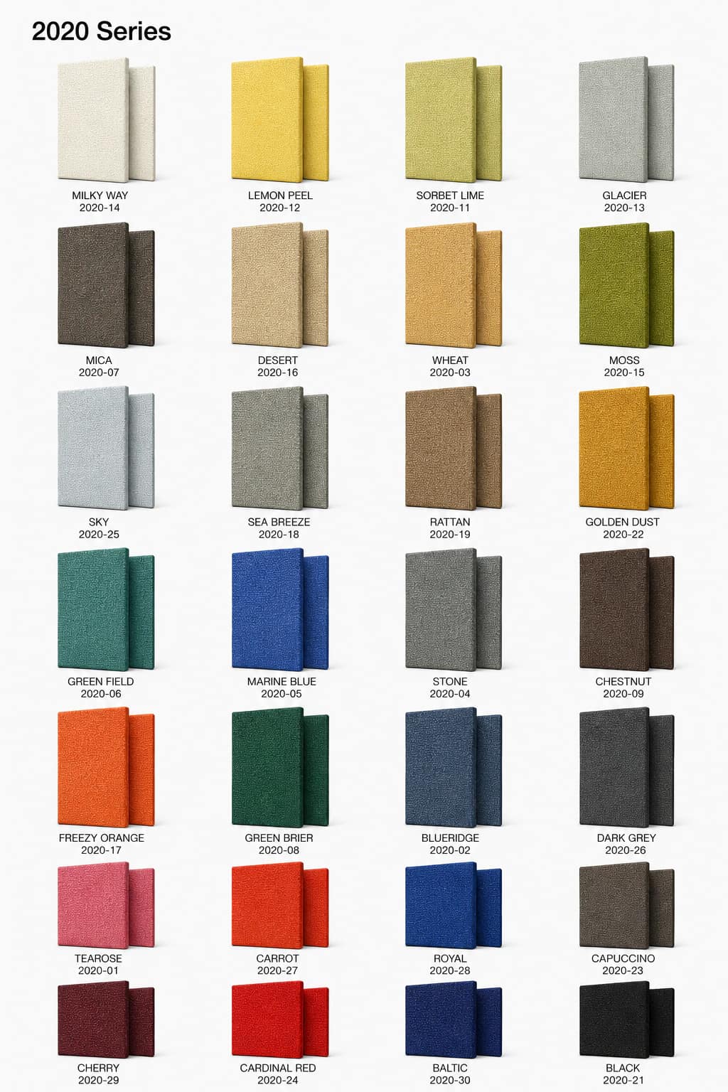 Soothe™ Bass Traps 2020 Series fabric chart