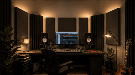After acoustic studio room