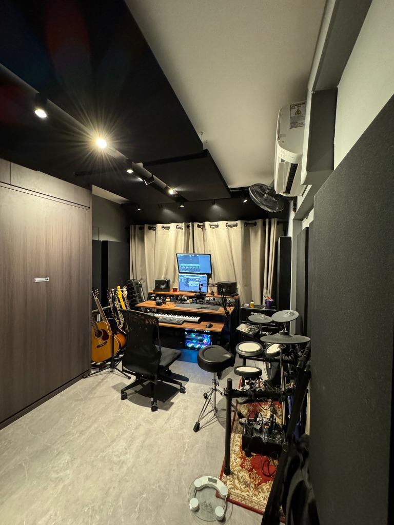 Home studio acoustic treatment